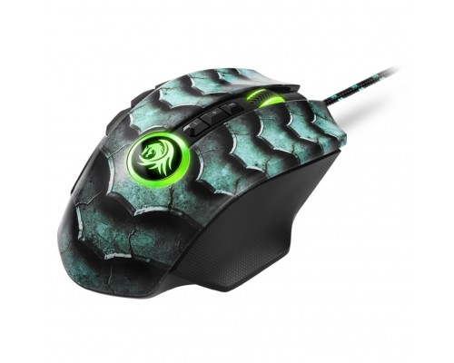 Мышь Sharkoon Drakonia II Green, оптическая, 15000 dpi, USB, подсветка RGB, цвет  черный/зеленый