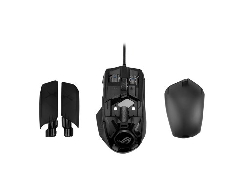 Мышь ASUS ROG Chakram Core 90MP01T0-BMUA00 оптическая, проводная, 16000 dpi, USB, RGB подсветка, 6 кнопок, доп.джойстик, цвет  черная