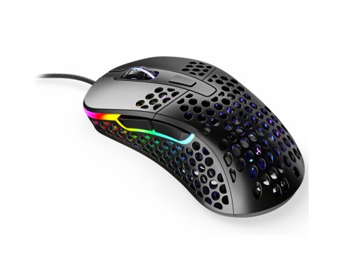 Мышь Xtrfy M4 XG-M4-RGB black оптическая, проводная, 16000 dpi, USB, PixArt 3389, RGB подсветка, цвет  черный