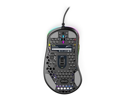 Мышь Xtrfy M4 XG-M4-RGB black оптическая, проводная, 16000 dpi, USB, PixArt 3389, RGB подсветка, цвет  черный