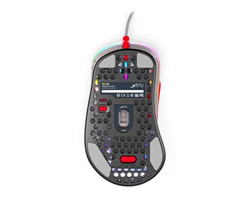 Мышь Xtrfy M4 XG-M4-RGB Retro оптическая, проводная, 16000 dpi, USB, PixArt 3389, RGB подсветка, цвет  серый