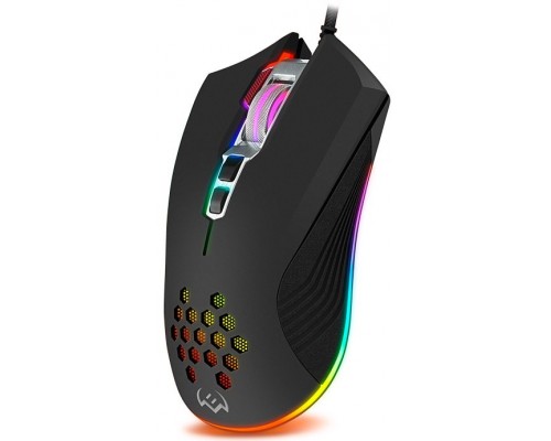 Мышь Sven RX-G850 SV-019297 оптическая, проводная, 6400 dpi, USB, 8 кн., RGB подсветка, SoftTouch, цвет  черный