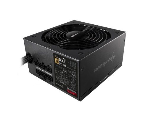 Блок питания Sharkoon WPM Gold ZERO 650W, 650 Вт, ATX 2.3, 140х140 mm Fan, 9x SATA, 4x PCI-E, 2x CPU, 100-240 В, 20+4 pin, Gold 80 PLUS