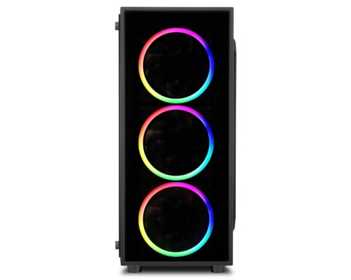 Корпус Sharkoon TG4 RGB ATX, mATX, Mini-ITX, Midi-Tower, 4x 120mm fan, led RGB, 2x USB 3.0, Audio, без БП, сталь, черный