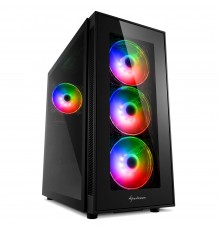 Корпус Sharkoon TG5 Pro RGB ATX, mATX, Mini-ITX, Midi-Tower, 4x 120mm fan, led RGB, 2x USB 2.0, 2x USB 3.0, Audio, без БП, сталь, черный                                                                                                                  