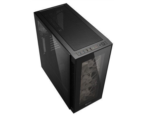 Корпус Sharkoon TG5 Pro RGB ATX, mATX, Mini-ITX, Midi-Tower, 4x 120mm fan, led RGB, 2x USB 2.0, 2x USB 3.0, Audio, без БП, сталь, черный