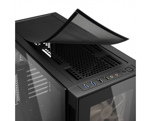 Корпус Sharkoon TG5 Pro RGB ATX, mATX, Mini-ITX, Midi-Tower, 4x 120mm fan, led RGB, 2x USB 2.0, 2x USB 3.0, Audio, без БП, сталь, черный