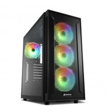 Корпус Sharkoon TG6M RGB ATX, mATX, Mini-ITX, Midi-Tower, 2 x USB 2.0, 2 x USB 3.0, Audio, 4 х 120mm fan, без БП, RGB, сталь, с окном, черный                                                                                                             