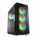 Корпус Sharkoon TG6M RGB ATX, mATX, Mini-ITX, Midi-Tower, 2 x USB 2.0, 2 x USB 3.0, Audio, 4 х 120mm fan, без БП, RGB, сталь, с окном, черный