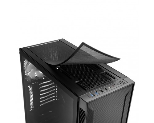 Корпус Sharkoon TG6M RGB ATX, mATX, Mini-ITX, Midi-Tower, 2 x USB 2.0, 2 x USB 3.0, Audio, 4 х 120mm fan, без БП, RGB, сталь, с окном, черный