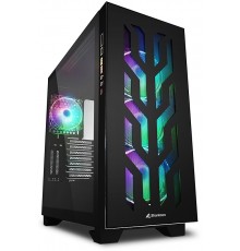 Корпус Sharkoon Elite Shark CA300T Black E-ATX, ATX, mATX, Mini-ITX, Midi-Tower, 2 x USB 3.0, USB Type-C, Audio, 4x120mm fan, без БП, led RGB, сталь, черный                                                                                              