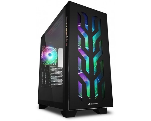 Корпус Sharkoon Elite Shark CA300T Black E-ATX, ATX, mATX, Mini-ITX, Midi-Tower, 2 x USB 3.0, USB Type-C, Audio, 4x120mm fan, без БП, led RGB, сталь, черный