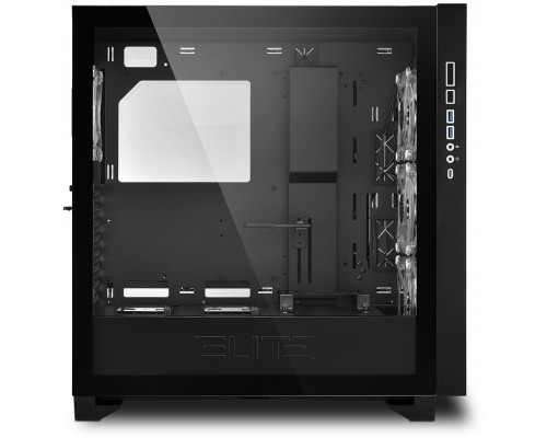 Корпус Sharkoon Elite Shark CA300T Black E-ATX, ATX, mATX, Mini-ITX, Midi-Tower, 2 x USB 3.0, USB Type-C, Audio, 4x120mm fan, без БП, led RGB, сталь, черный