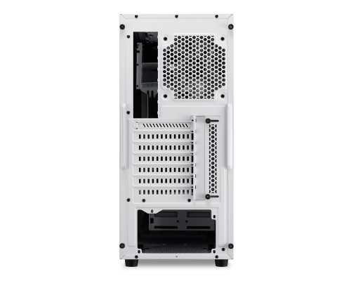 Корпус Sharkoon M25-W WHITE blue led ATX, mATX, Mini-ITX, Midi-Tower, 2 x USB 3.0, Audio, 2 x 120mm fan, без БП, с окном, металл, цвет  белый/черный