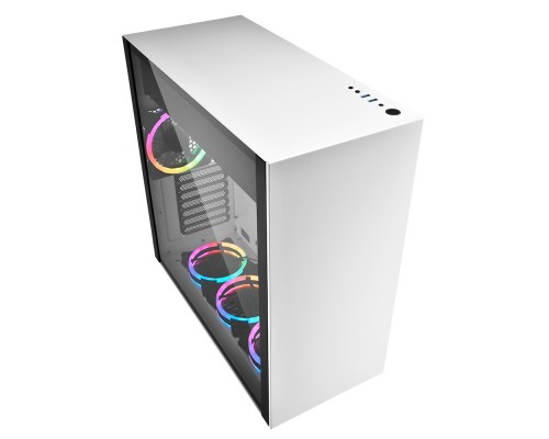 Корпус Sharkoon PURE STEEL RGB White E-ATX, ATX, mATX, Mini-ITX, SSI CEB, SSI EEB, Midi-Tower, 4x120mm fan, led RGB, 2x USB 3.0, Audio, без БП, сталь, белый