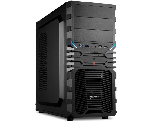 Корпус Sharkoon VG4-V ATX, mATX, Mini-ITX, Midi-Tower, 2 x 120 mm fan, 2 x USB 2.0, 2 x USB 3.0, Audio, без БП, без окна, сталь, черный