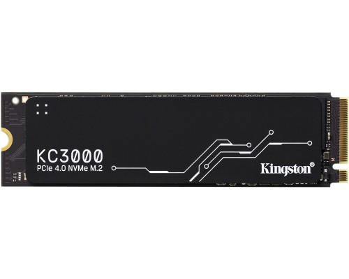 Твердотельный накопитель Kingston KC3000 SKC3000D/4096G SSD, M.2, 4.0Tb, PCI-Ex4, чтение  7000 Мб/сек, запись  7000 Мб/сек, 3D NAND, 3200TBW, NVMe, PS5018-E18