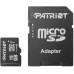 Карта памяти Patriot LX Series PSF16GMCSDHC10 microSD, 16Gb, Class10, UHS Class 1, чтение  до 80 Мб/сек, с SD адаптером