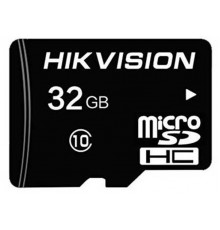 Карта памяти Hikvision HS-TF-C1(STD)/32G/ZAZ01X00/OD microSD, 32Gb, Class10, UHS-I (U1), V10, чтение  до 92 Мб/сек, без SD адаптера                                                                                                                       