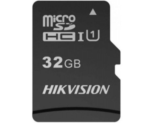 Карта памяти Hikvision HS-TF-C1(STD)/32G/ZAZ01X00/OD microSD, 32Gb, Class10, UHS-I (U1), V10, чтение  до 92 Мб/сек, без SD адаптера