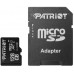 Карта памяти Patriot LX Series PSF128GMCSDXC10 microSD, 128Gb, Class10, UHS Class 1, чтение  до 80 Мб/сек, с SD адаптером