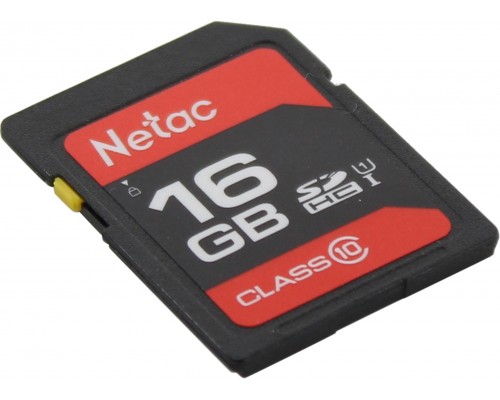 Карта памяти Netac P600 NT02P600STN-016G-R SDHC, 16Gb, Class10, UHS-I Class 1 (U1), чтение  до 80 Мб/сек