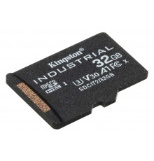 Карта памяти Kingston Industrial SDCIT2/32GBSP microSD, 32Gb, Class10, UHS-I, U3, V30, A1, чтение  100 Мб/с, без адаптера                                                                                                                                 