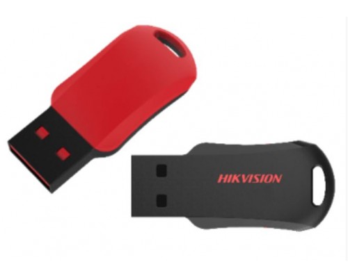 Флеш карта Hikvision M200R HS-USB-M200R(STD)/USB2.0/64G 64Gb, USB 2.0, пластик, черный/красный