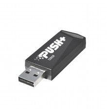 Флеш карта Patriot PUSH+ PSF128GPSHB32U 128Gb, USB 3.2, пластик, выдвижной коннектор, черный                                                                                                                                                              