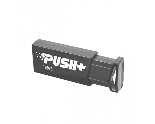 Флеш карта Patriot PUSH+ PSF128GPSHB32U 128Gb, USB 3.2, пластик, выдвижной коннектор, черный