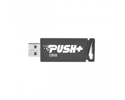 Флеш карта Patriot PUSH+ PSF128GPSHB32U 128Gb, USB 3.2, пластик, выдвижной коннектор, черный