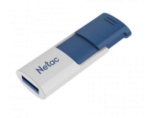 Флеш карта Netac U182 Blue NT03U182N-016G-30BL 16Gb, USB 3.0, выдвижной коннектор, пластик, белый/синий