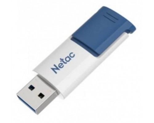 Флеш карта Netac U182 Blue NT03U182N-016G-30BL 16Gb, USB 3.0, выдвижной коннектор, пластик, белый/синий