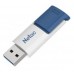 Флеш карта Netac U182 Blue NT03U182N-016G-30BL 16Gb, USB 3.0, выдвижной коннектор, пластик, белый/синий