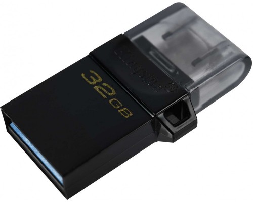 Флеш карта Kingston DataTraveler 32Gb DTDUO3G2/32GB microDuo, USB 3.0/microUSB, чтение  80 МБ/с, черная