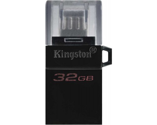 Флеш карта Kingston DataTraveler 32Gb DTDUO3G2/32GB microDuo, USB 3.0/microUSB, чтение  80 МБ/с, черная