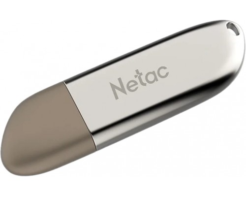 Флеш карта Netac U352 NT03U352N-008G-20PN 8Gb, USB 2.0, с колпачком, пластик/сталь, золотистый