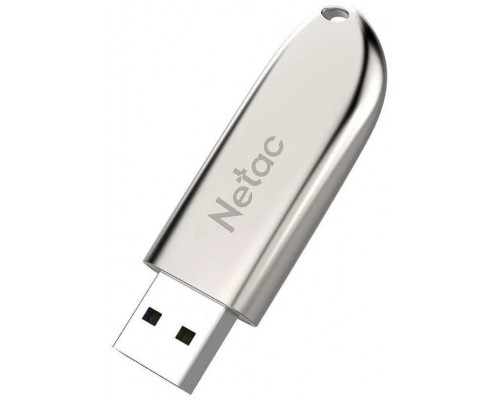 Флеш карта Netac U352 NT03U352N-008G-20PN 8Gb, USB 2.0, с колпачком, пластик/сталь, золотистый