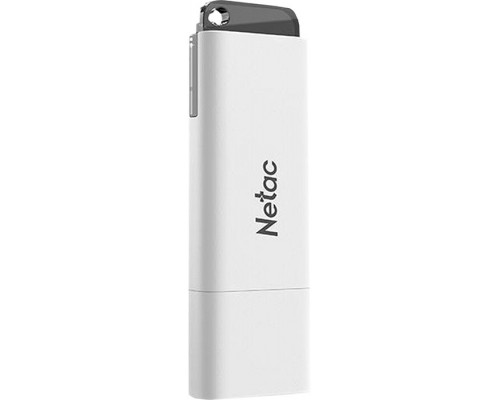 Флеш карта Netac U185 NT03U185N-064G-20WH 64Gb, USB 2.0, 5 Гбит/сек, с колпачком, белый