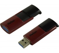 Флеш карта Netac U182 Red NT03U182N-256G-30RE 256Gb, USB 3.0, выдвижной коннектор, пластик, красный/черный                                                                                                                                                