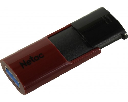 Флеш карта Netac U182 Red NT03U182N-256G-30RE 256Gb, USB 3.0, выдвижной коннектор, пластик, красный/черный