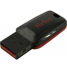 Флеш карта Netac U197 NT03U197N-032G-20BK 32Gb, USB 2.0, 480 Мбит/сек, без колпачка, черный/красный                                                                                                                                                       