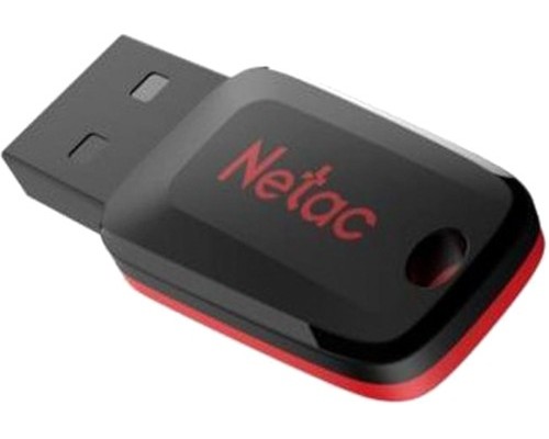 Флеш карта Netac U197 NT03U197N-032G-20BK 32Gb, USB 2.0, 480 Мбит/сек, без колпачка, черный/красный