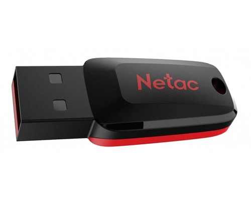 Флеш карта Netac U197 NT03U197N-032G-20BK 32Gb, USB 2.0, 480 Мбит/сек, без колпачка, черный/красный