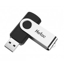 Флеш карта Netac U505 NT03U505N-256G-30BK 256Gb, USB 3.0, поворотная крышка, пластик/металл, черный/серебристый                                                                                                                                           