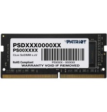 Оперативная память 4GB Patriot Signature Line PSD44G266682S DDR4, 2666 MHz, 21300 Мб/с, CL19, 1.2 В (SO-DIMM)                                                                                                                                             
