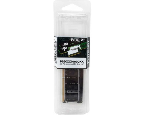 Оперативная память 4GB Patriot Signature Line PSD44G266641S DDR4, 2666 MHz, 21300 Мб/с, CL19, 1.2 В (SO-DIMM)