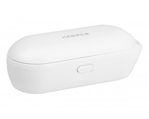 Наушники Harper HB-510 white TWS, беспроводные, вкладыши, 20-20000 Гц, 32 Ом, 99 дБ, Bluetooth/microUSB, 6 мм, 40 мАч, 500 мАч, белые