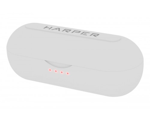 Наушники Harper HB-515 white TWS, беспроводные, вкладыши, 80-20000 Гц, 16 Ом, 96 дБ, Bluetooth/microUSB, 50 мАч, 500 мАч, белые