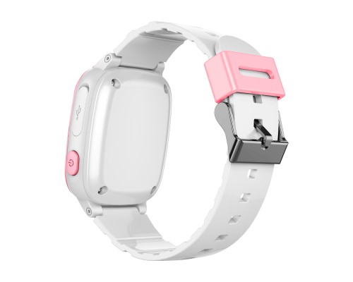 Умные часы JET KID Tiny White/Pink, детские, сенсорный экран TFT 1.2